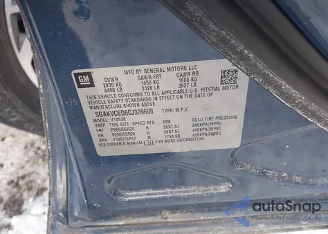 2012 Buick Enclave Leather z USA, uszkodzony, nr VIN 5GAKVCED6CJ309608